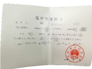 乐清法院发出省内首份监护权证明书耄耋父亲做女儿监护人